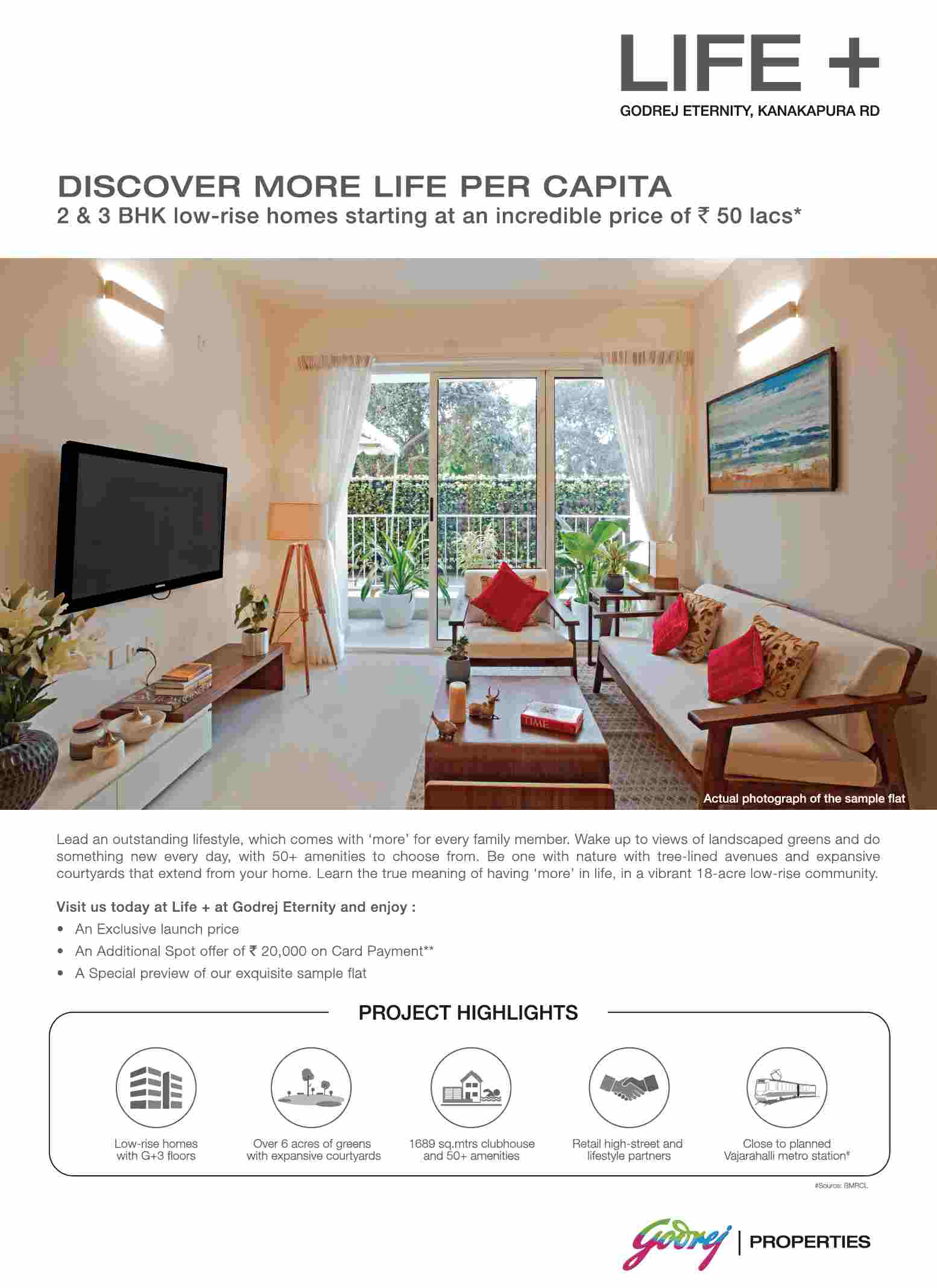 Discover more life per capita at Godrej Eternity in Bangalore Update